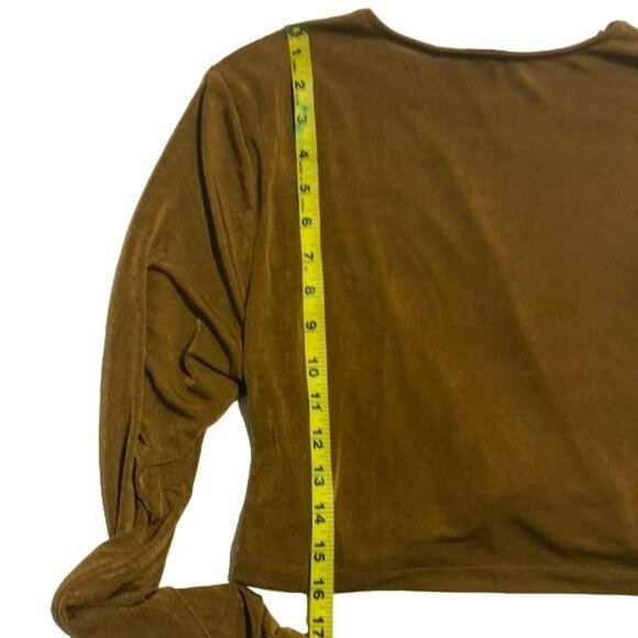 House of Harlow 1960 House of Harlow 1960 XL Brown Polyester Crop Top - Picture 7 of 10